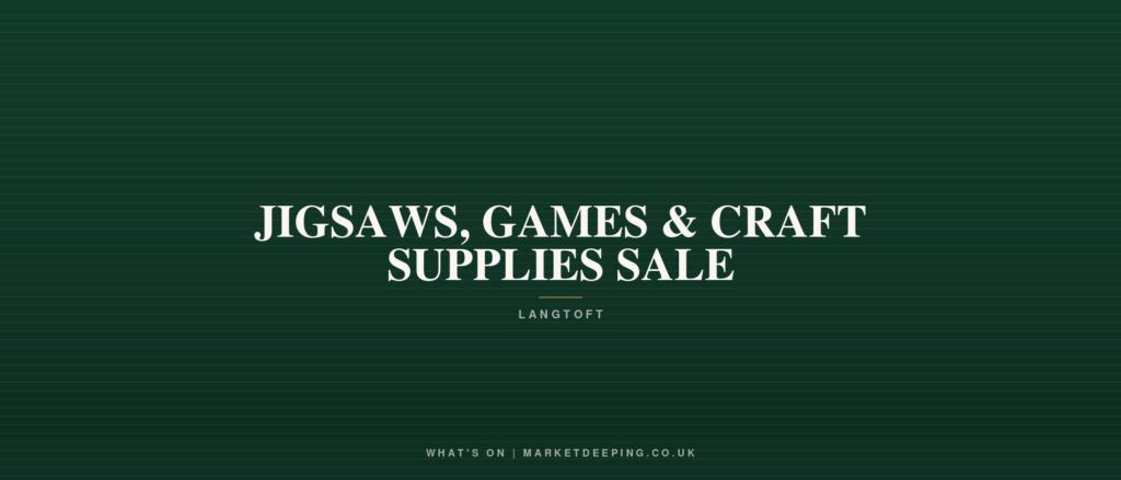JIGSAWS, GAMES & CRAFT SUPPLIES SALE